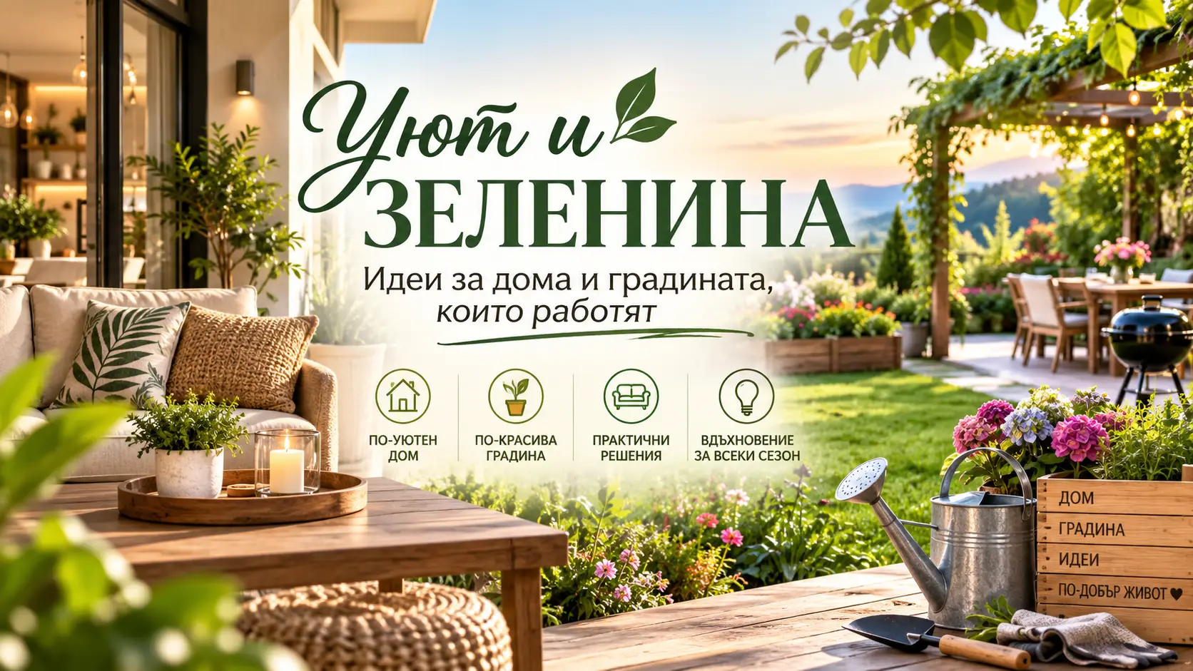 Уют и зеленина: Идеи за дома и градината, които работят